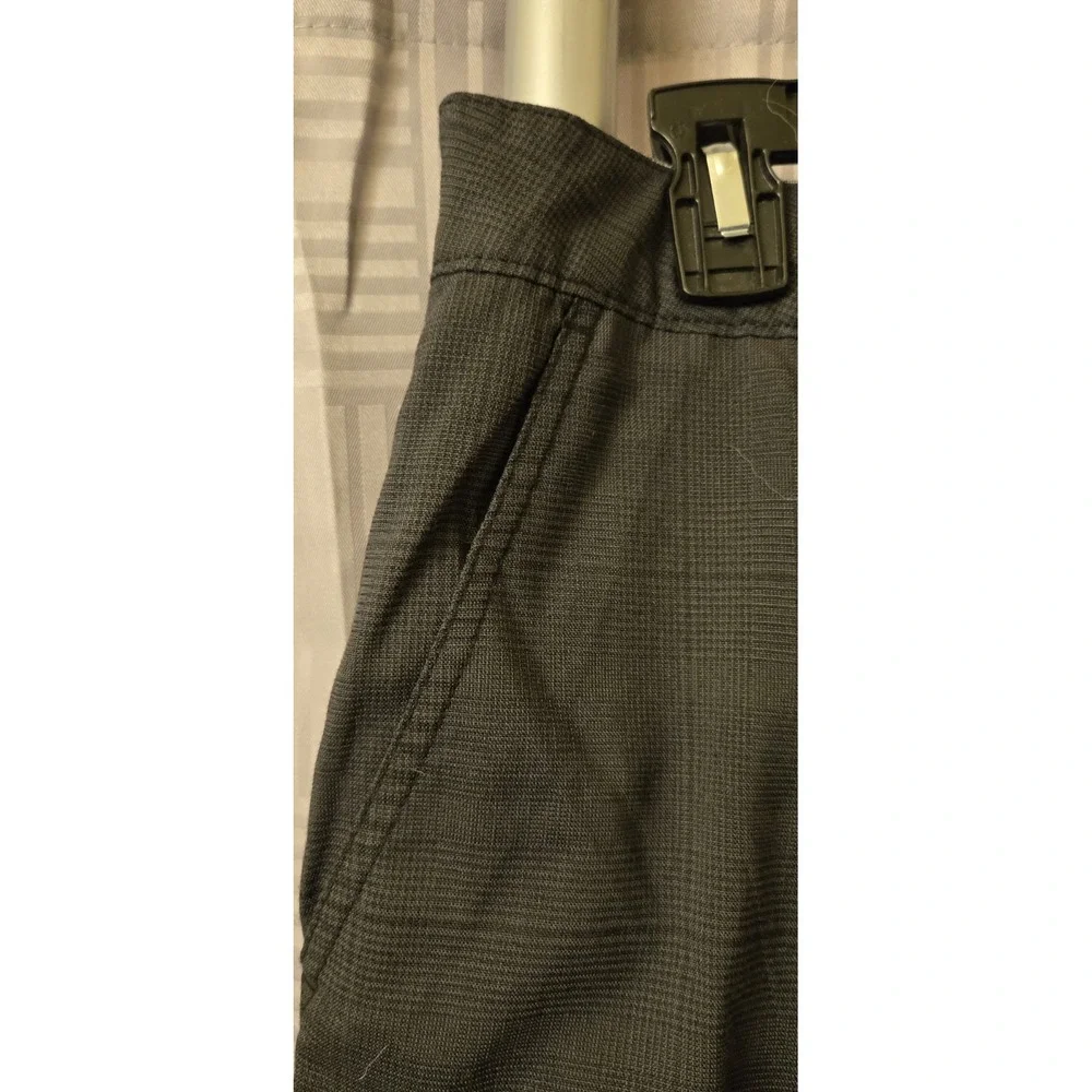 Hang Ten Hybrid Black Plaid Shorts Mens 36 Board Casual 10